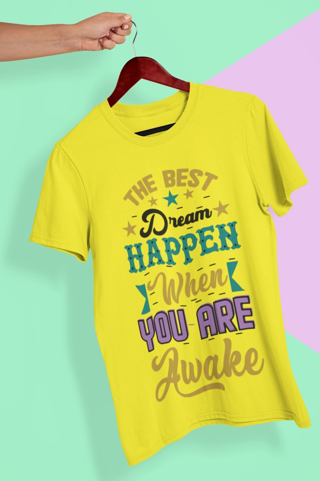 Best Dream Quotes Mens Half Sleeves T-shirt- FunkyTeesClub - Funky Tees Club