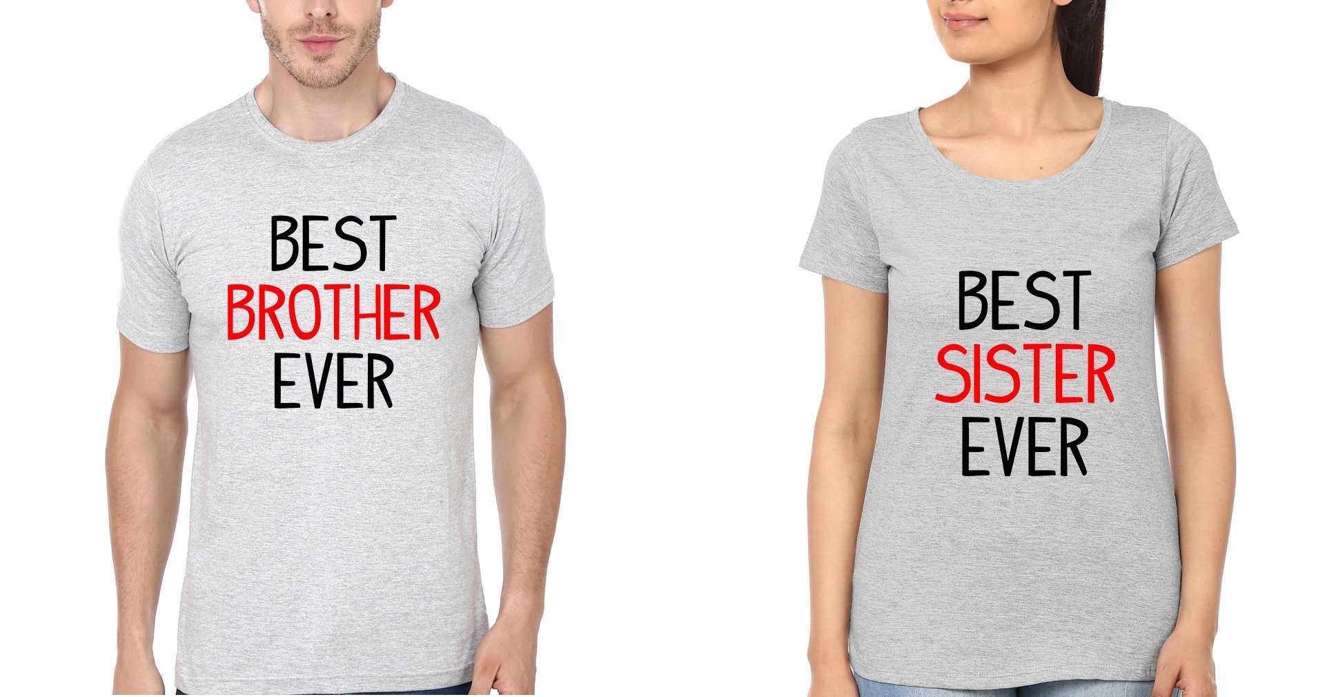 Best Ever Brother-Sister Half Sleeves T-Shirts -FunkyTees - Funky Tees Club