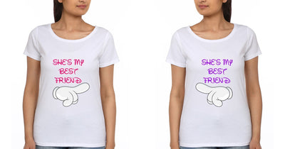 Best Friend BFF Half Sleeves T-Shirts-FunkyTees - Funky Tees Club