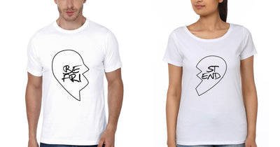 Best Friend BFF Half Sleeves T-Shirts-FunkyTees - Funky Tees Club