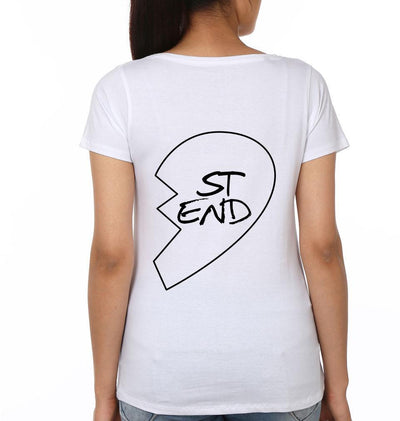 Best Friend BFF Half Sleeves T-Shirts-FunkyTees - Funky Tees Club