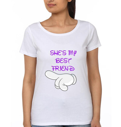 Best Friend BFF Half Sleeves T-Shirts-FunkyTees - Funky Tees Club