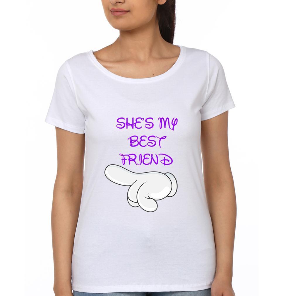 Best Friend BFF Half Sleeves T-Shirts-FunkyTees - Funky Tees Club