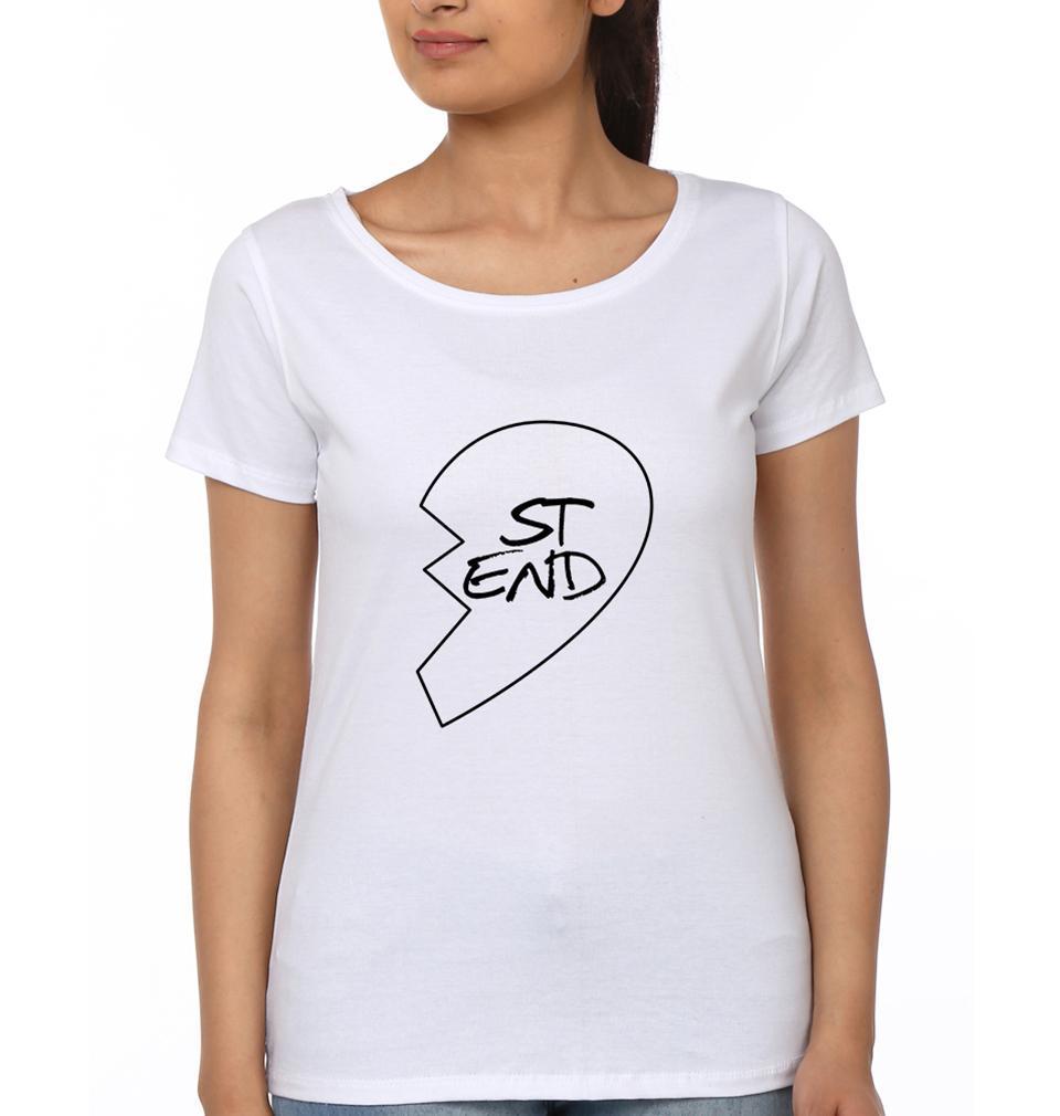 Best Friend BFF Half Sleeves T-Shirts-FunkyTees - Funky Tees Club