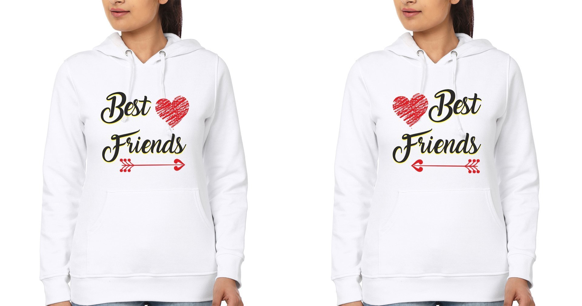 Best Friend BFF Hoodies-FunkyTees - Funky Tees Club
