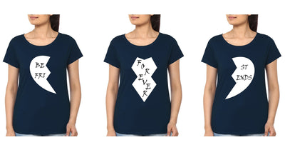 Best Friend Forever BFF Half Sleeves T-Shirts-FunkyTees - Funky Tees Club