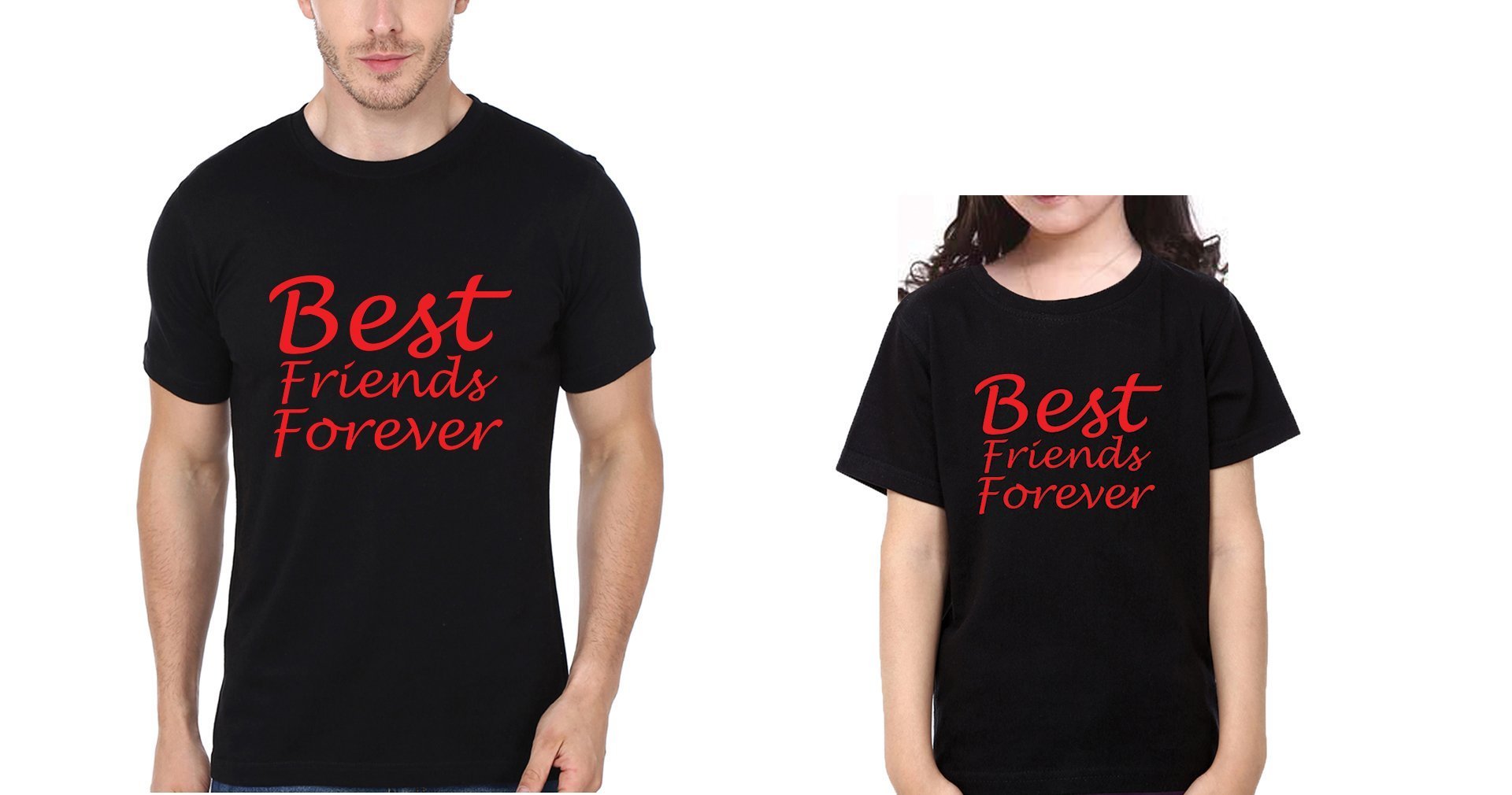 Best Friend Forever Father and Daughter Matching T-Shirt- FunkyTeesClub - Funky Tees Club