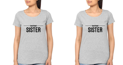 Best Friend Sister BFF Half Sleeves T-Shirts-FunkyTees - Funky Tees Club