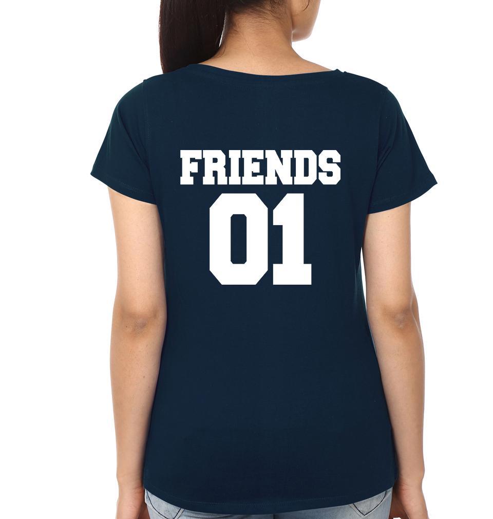 Best Friends BFF Half Sleeves T-Shirts-FunkyTees - Funky Tees Club