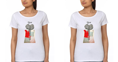 Best Friends BFF Half Sleeves T-Shirts-FunkyTees - Funky Tees Club