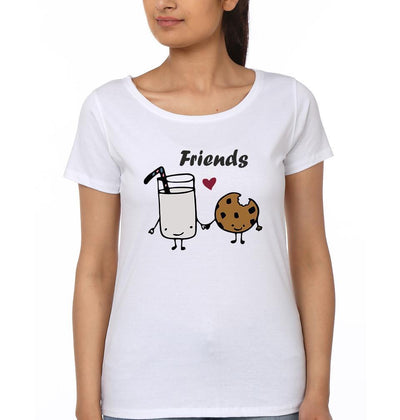 Best Friends BFF Half Sleeves T-Shirts-FunkyTees - Funky Tees Club