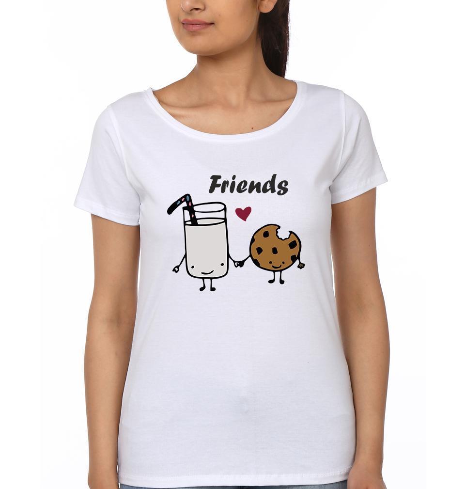 Best Friends BFF Half Sleeves T-Shirts-FunkyTees - Funky Tees Club