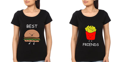 Best Friends BFF Half Sleeves T-Shirts-FunkyTees - Funky Tees Club