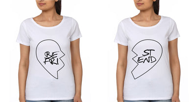 Best Friends BFF Half Sleeves T-Shirts-FunkyTees - Funky Tees Club