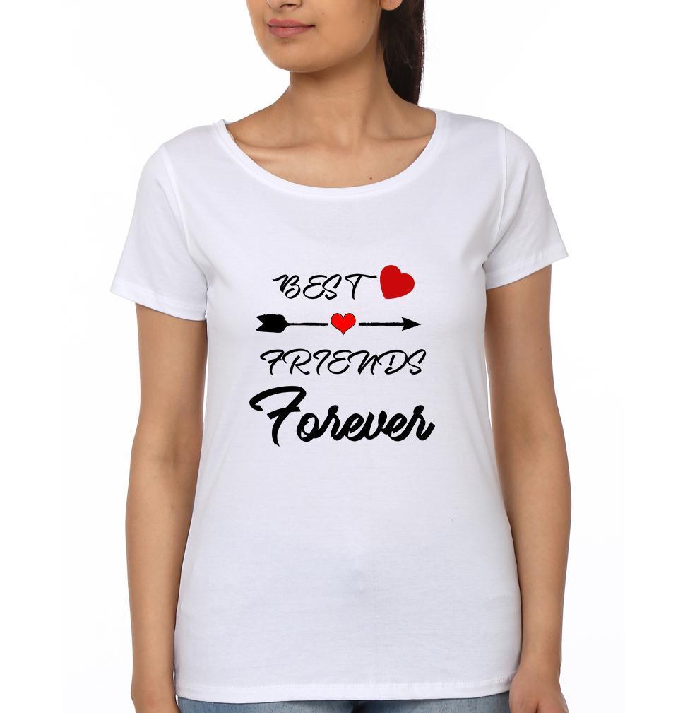 Best Friends Forever BFF Half Sleeves T-Shirts-FunkyTees - Funky Tees Club
