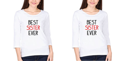 Best Sister Sister Full Sleeves T-Shirts -FunkyTees - Funky Tees Club