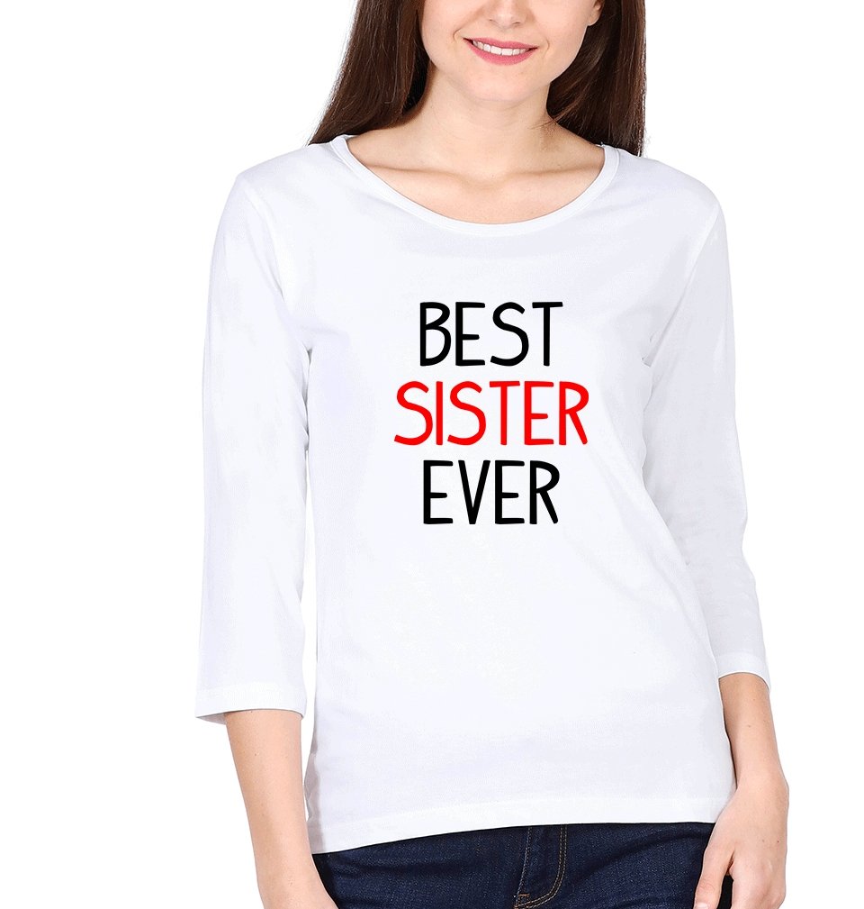 Best Sister Sister Full Sleeves T-Shirts -FunkyTees - Funky Tees Club