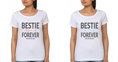 Bestie Forever and ever BFF Half Sleeves T-Shirts-FunkyTees - Funky Tees Club