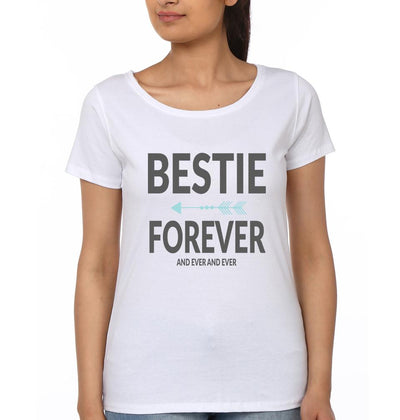 Bestie Forever and ever BFF Half Sleeves T-Shirts-FunkyTees - Funky Tees Club