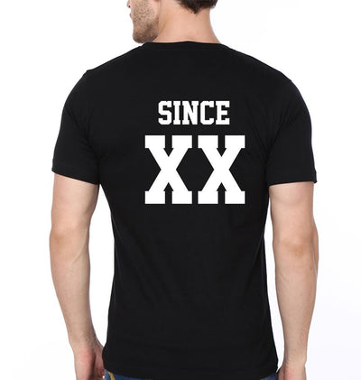 Besties Since BFF Half Sleeves T-Shirts-FunkyTees - Funky Tees Club