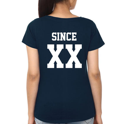 Besties Since BFF Half Sleeves T-Shirts-FunkyTees - Funky Tees Club