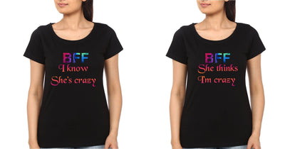 BFF Half Sleeves T-Shirts-FunkyTees - Funky Tees Club