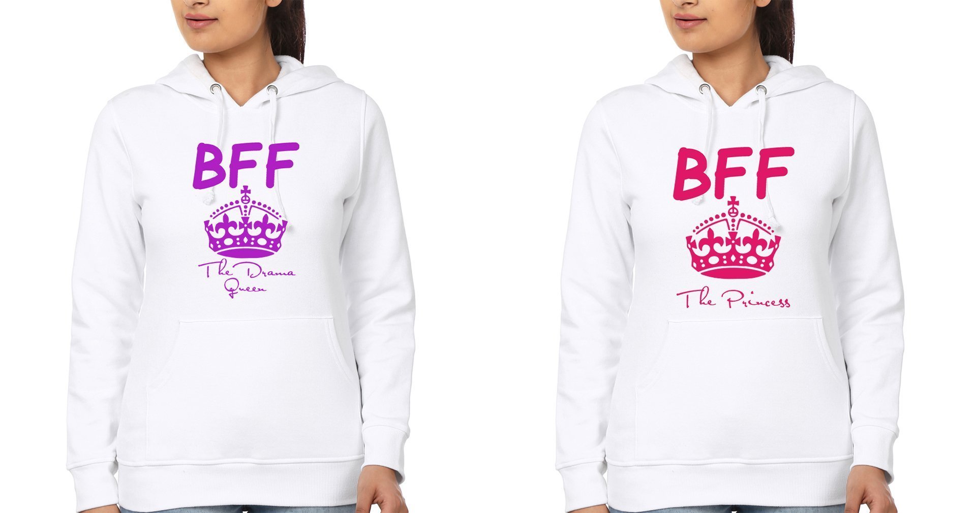 BFF Hoodies-FunkyTees - Funky Tees Club