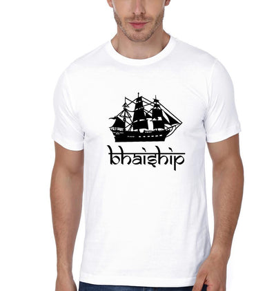 Bhaiship BFF Half Sleeves T-Shirts-FunkyTees - Funky Tees Club