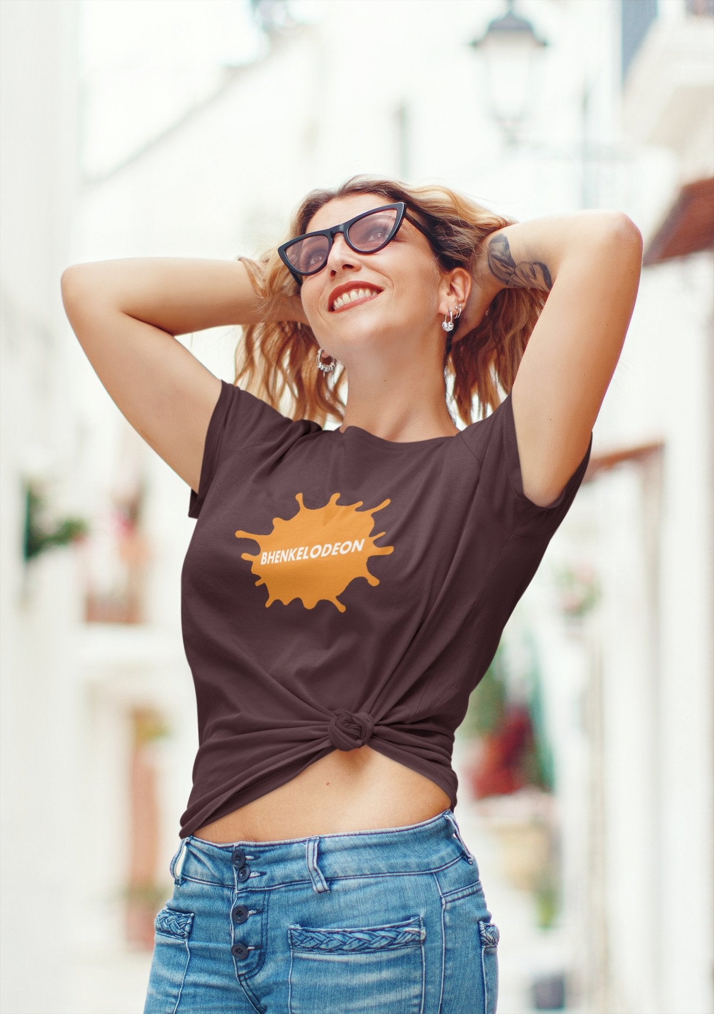 Bhenkel***** Women Half Sleeves T-shirt- FunkyTeesClub - Funky Tees Club