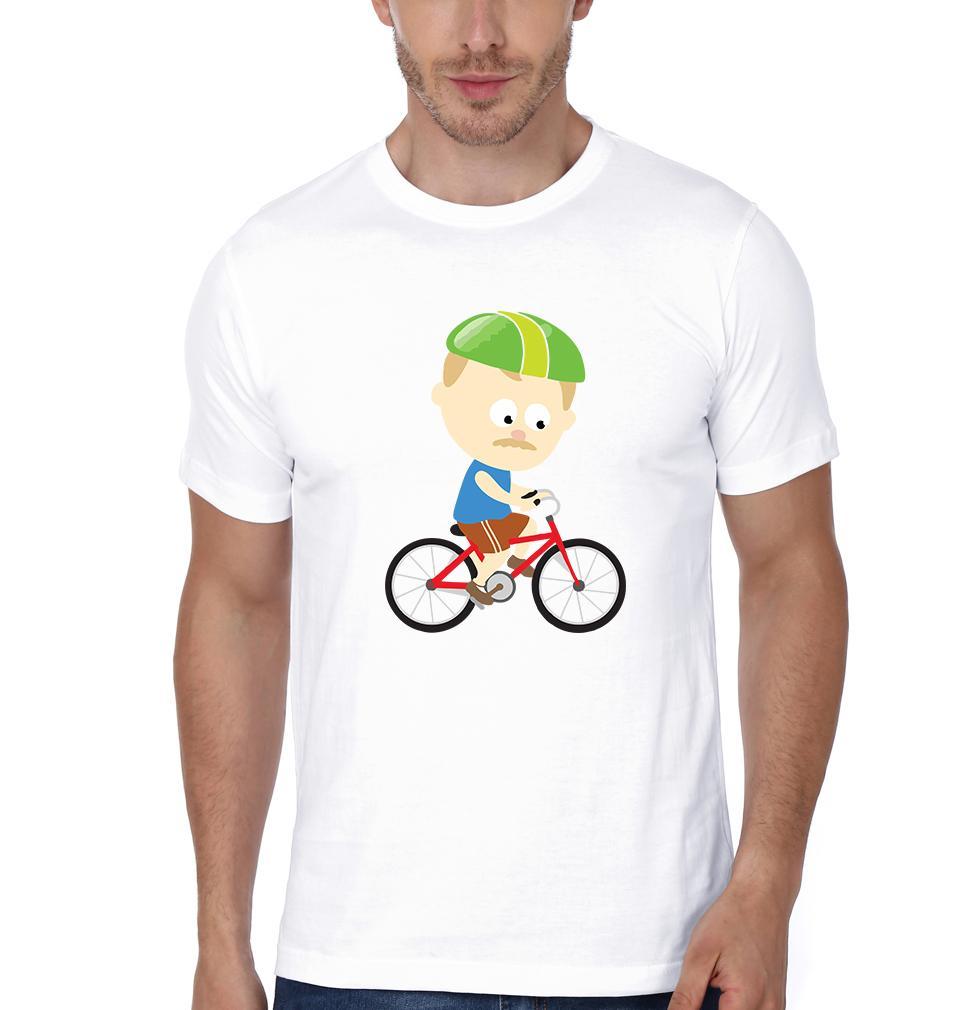 Bicycle Father and Son Matching T-Shirt- FunkyTeesClub - Funky Tees Club