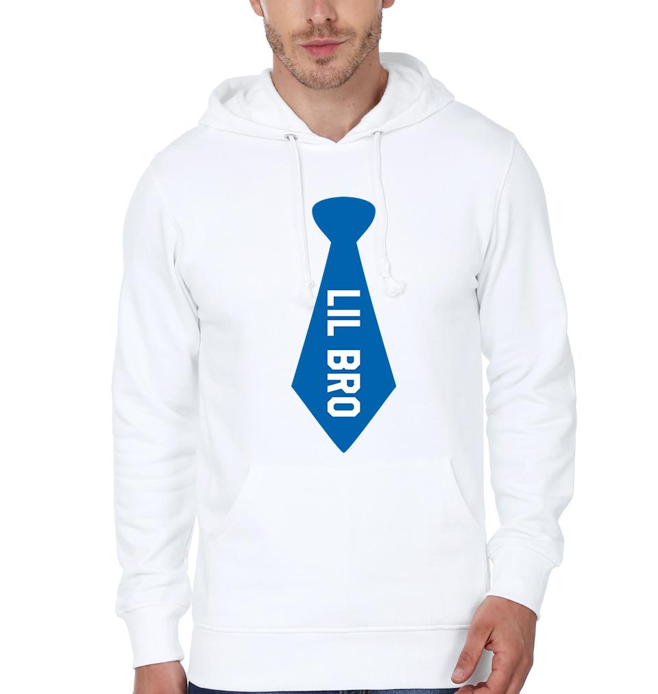 Big Bro Lil Bro Blue Tie Brother-Brother Hoodies-FunkyTees - Funky Tees Club