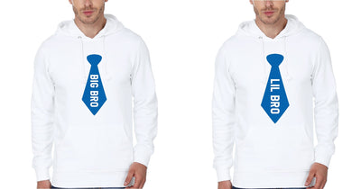 Big Bro Lil Bro Blue Tie Brother-Brother Hoodies-FunkyTees - Funky Tees Club