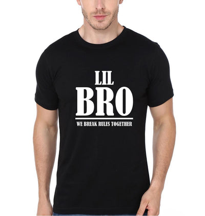 Big Bro & Lil Bro We Break Rules Together Brother-Brother Half Sleeves T-Shirts -FunkyTees - Funky Tees Club