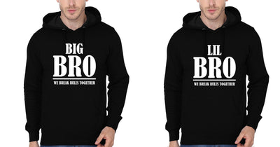 Big Bro & Lil Bro We Break Rules Together Brother-Brother Hoodies-FunkyTees - Funky Tees Club