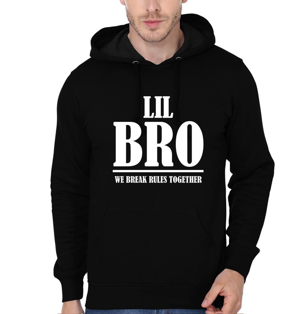 Big Bro & Lil Bro We Break Rules Together Brother-Brother Hoodies-FunkyTees - Funky Tees Club