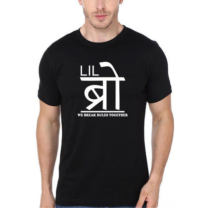 Big Bro Lil Bro We Break The Rules together Brother-Brother Half Sleeves T-Shirts -FunkyTees - Funky Tees Club