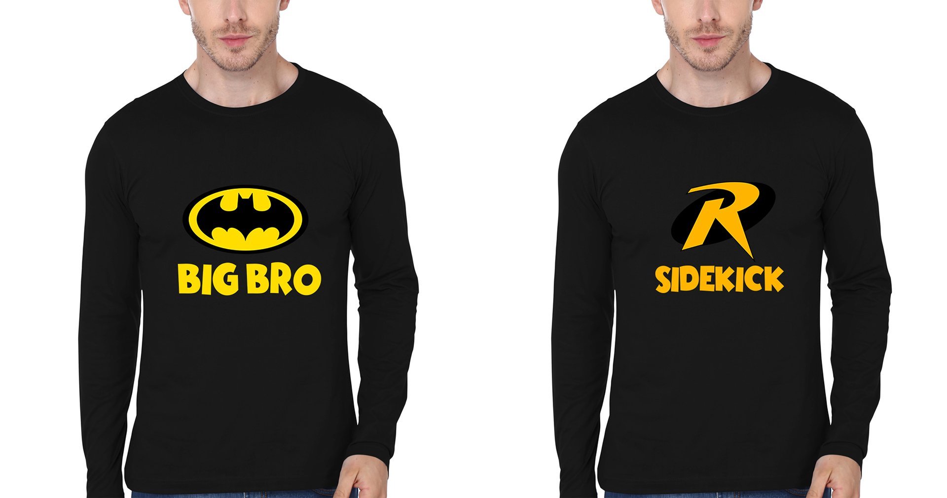 Big Bro Sidekick Brother-Brother Full Sleeves T-Shirts -FunkyTees - Funky Tees Club