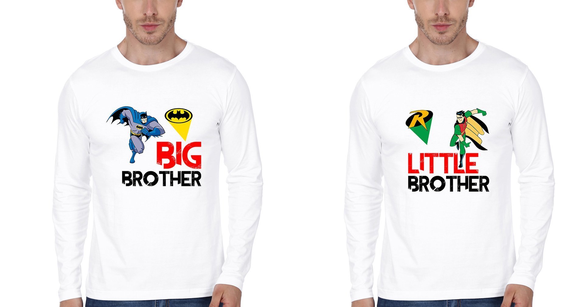 Big Brother Little Brother-Brother Full Sleeves T-Shirts -FunkyTees - Funky Tees Club