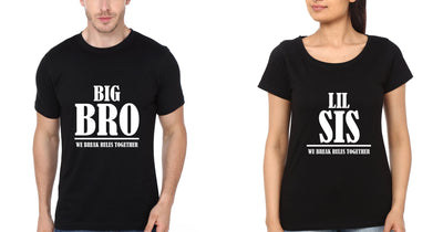 Big brother Little Sister Brother-Sister Half Sleeves T-Shirts -FunkyTees - Funky Tees Club