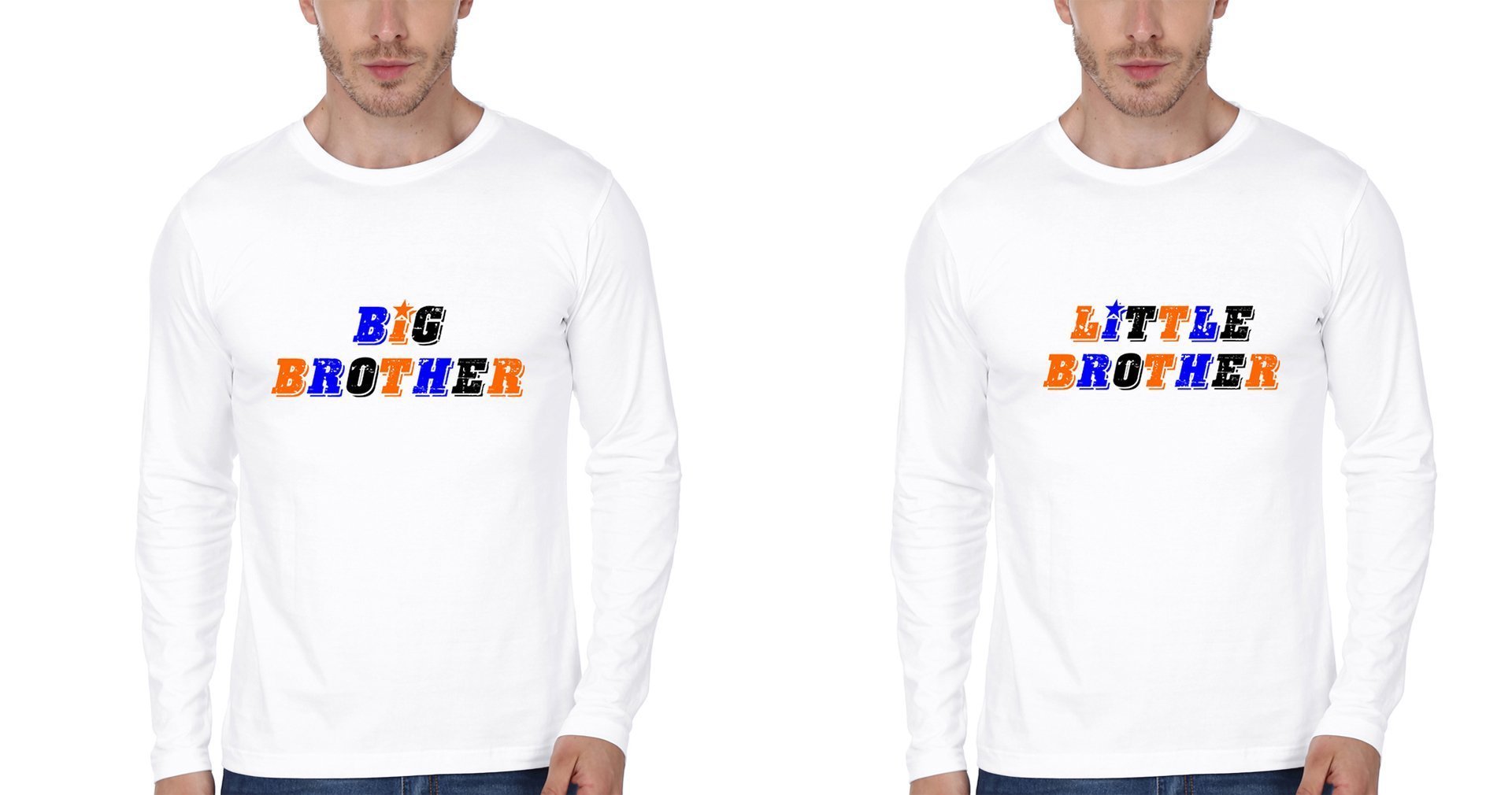 BIG LIL BRO Brother-Brother Full Sleeves T-Shirts -FunkyTees - Funky Tees Club