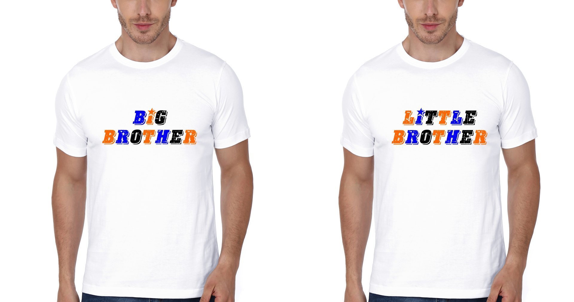 BIG LIL BRO Brother-Brother Half Sleeves T-Shirts -FunkyTees - Funky Tees Club