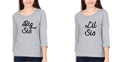 Big Lil Sis Sister Sister Full Sleeves T-Shirts -FunkyTees - Funky Tees Club