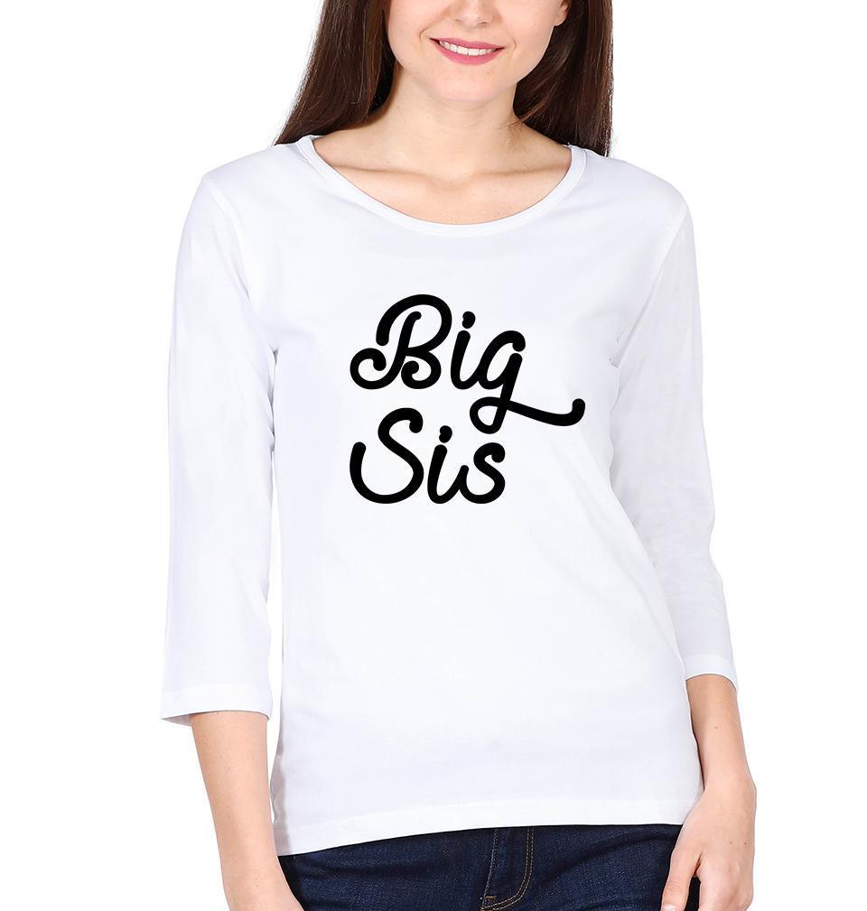 Big Lil Sis Sister Sister Full Sleeves T-Shirts -FunkyTees - Funky Tees Club