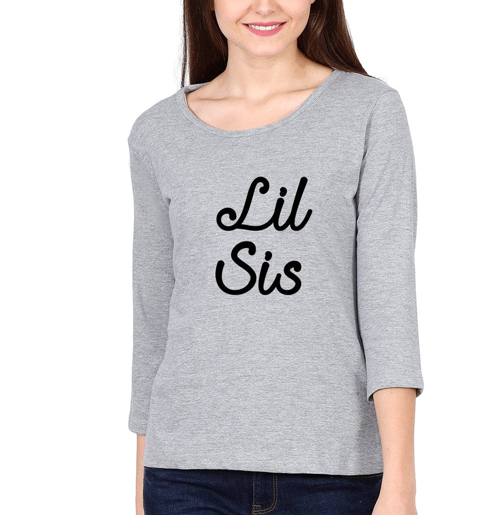 Big Lil Sis Sister Sister Full Sleeves T-Shirts -FunkyTees - Funky Tees Club