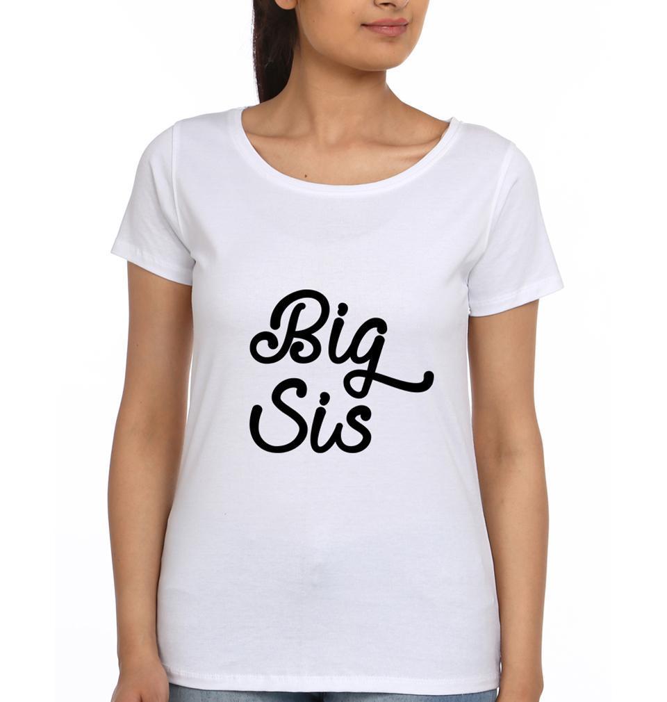 Big Lil Sis Sister Sister Half Sleeves T-Shirts -FunkyTees - Funky Tees Club