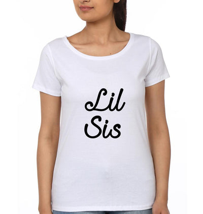 Big Lil Sis Sister Sister Half Sleeves T-Shirts -FunkyTees - Funky Tees Club