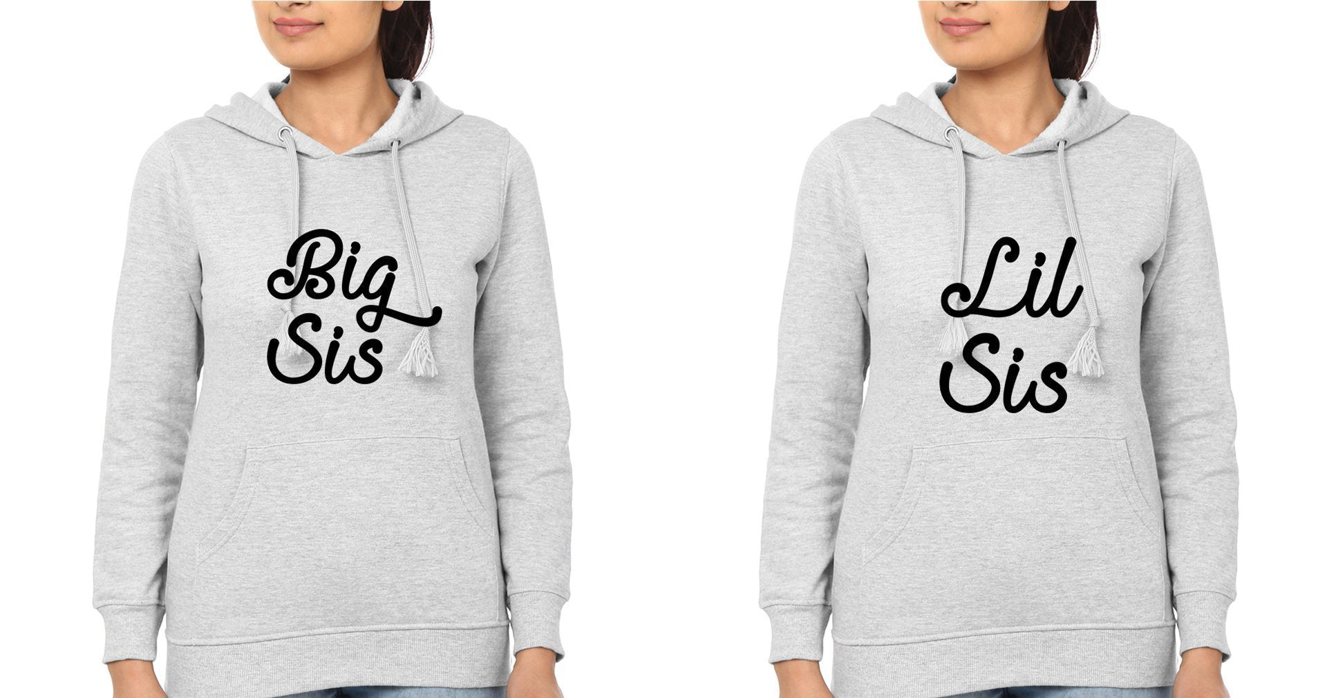 Big Lil Sis Sister Sister Hoodies-FunkyTees - Funky Tees Club