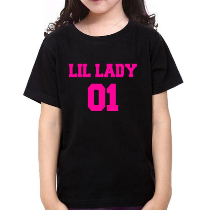 Big Man 01 Lil Lady 01 Father and Daughter Matching T-Shirt- FunkyTeesClub - Funky Tees Club