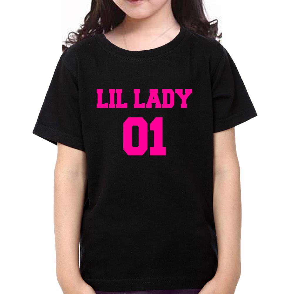 Big Man 01 Lil Lady 01 Father and Daughter Matching T-Shirt- FunkyTeesClub - Funky Tees Club