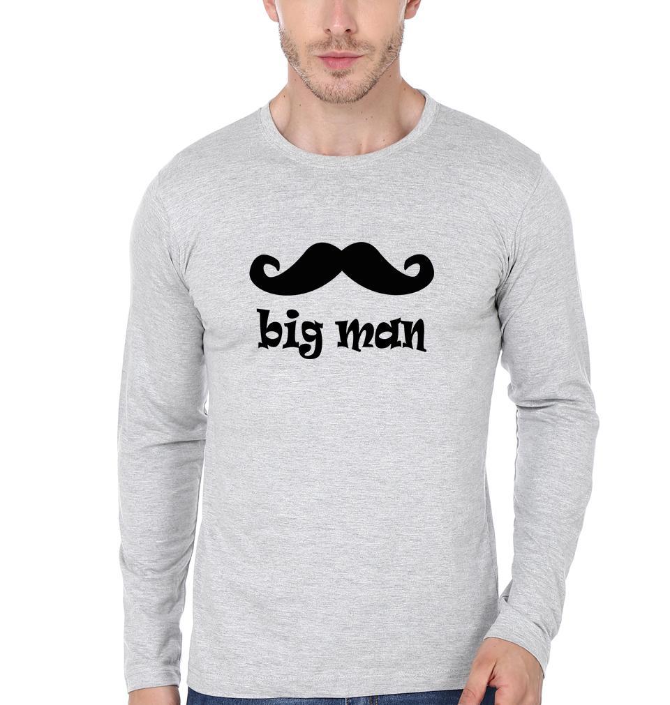 Big Man Little Lady Father and Daughter Matching Full Sleeves T-Shirt- FunkyTeesClub - Funky Tees Club